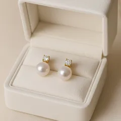 043P【魅力的】パールピアス S925 K18コーティング ダイヤ CZ 上品 高見え 真珠 揺れるピアス フォーマル 結婚式 入学式 卒業式 誕生日 プレゼント 大人 可愛い ゴールド ギフト 母の日 クリスマス セットピアス