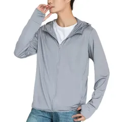 新品 [Nesseo] ラッシュガード メンズ 長袖 パーカー 水着 ラッシュパーカー オーバーウェア 大きいサイズ 冷感 フード付き 日焼け対策 UPF50+ UVカット 夏服 海 アウター シンプル