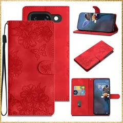 ★送料無料★明るい赤_Pixel 9A Google Pixel 9A ケース 手帳型 Googleピクセル9A ケース 財布型 グーグルピクセル9A ケース 手帳型 カード収納 スタンド機能 携帯ケース ぐーぐるピクセル9A ピクセル9A 携帯カバー Pix