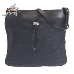 美品 PRADA プラダ ブラック 黒 シルバー金具 ナイロン/レザー ショルダーバッグ ポシェット レディース 501494【中古】