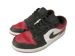 ナイキ NIKE AIR JORDAN 1 LOW BRED TOE gym 553558-612 エアジョーダン 1 ロー 27㎝ レッド スニーカー シューズ 靴 ☆AA★