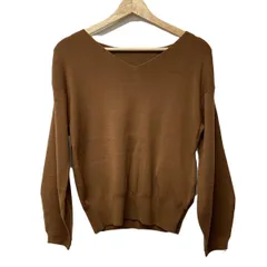 nano universe(ナノユニバース) 長袖セーター サイズ38 M レディース美品  - ブラウン 長袖/毛玉レスニット前後2WAYプルオーバー