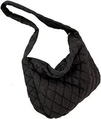 starink ショルダーバッグ レディース 大きめ キルティング ビッグショルダー トートバッグ (ブラック)