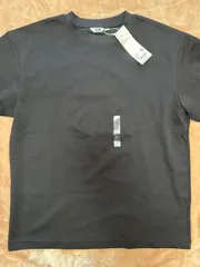ユニクロUNIQLOエアリズムコットンオーバーサイズクルーネックTシャツ5分袖サイズXL1,990円ベトナム製ブラック黒色系肩幅　約53.5センチ 袖丈　約28センチ 身幅　約56センチ 着丈　約68センチ