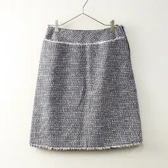 美品✨ルネ 高級 ロングコート ツイード TISSUE社製 ジップ パール