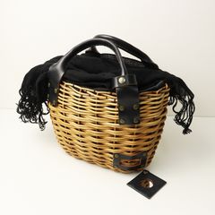 ここともエバゴスebagos２本編みバッグ ブライドルレザー×紅籐 定番 人気 エバゴス ebagos 2本編みバッグ ブライドルレザー×紅籐