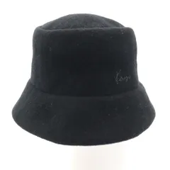 KENZO ケンゾー 日本製 ウールブレンド ハット M 黒 メンズ 古着