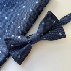 ①-9  蝶ネクタイ　ポケットチーフ2点セット