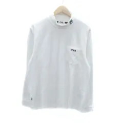 フィラ FILA カットソー 長袖 ハイネック ロゴ刺繍 LL オフホワイト /HO50