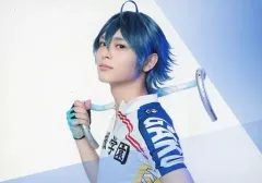 【中古】生写真(男性) 杉山真宏(真波山岳)/横型・上半身・背景青・白・キャラクターショット/舞台『弱虫ペダル』新インターハイ篇FINAL～POWER OF BIKE～ ブロマイド 箱根学園セット