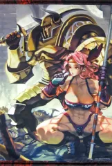 【中古】タペストリー [単品] ファイター＆アマゾン A2タペストリー 「PS4ソフト ドラゴンズクラウン・プロ ファミ通DXパック」 エビテン限定セット同梱特典