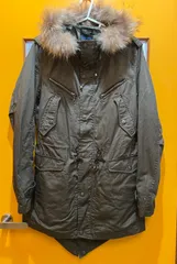 【H2-41】◇ NICOLE CLUB FOR MEN　サイズ不明　ミリタリー モッズコート　緑色