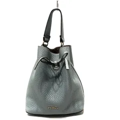 FURLA(フルラ) ハンドバッグ コスタンザ ブルーグレー 巾着型 レザー