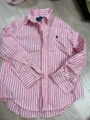 6歳) ポロラルフローレン ピンク ストライプ シャツ