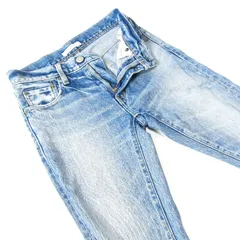 MOUSSYマウジー▼クラッシュテーパードデニム▼24インチ▼ウエスト約74cm