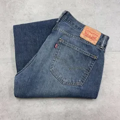 リーバイス　505　テーパード　デニムパンツ　ジーンズ　ヒゲ　古着　濃紺　W34