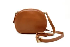 オールド コーチ ヴィンテージ ショルダーバッグ 9901 USA製 ラウンド Unisex レザー 茶 ブラウン COACH 4673h