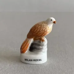 アカトビのフェーブ/鳥/WWF/フランス雑貨/陶器ミニチュア/ブロカント/ヴィンテージ/蚤の市/幸運の小さな陶器
