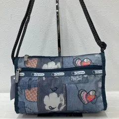7316　LeSportsac レスポートサック　ショルダーバッグ　小さめ　ミニ　デニム　パッチワーク風　レディース　軽量　カジュアル　シンプル