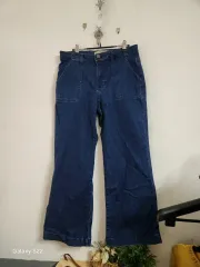 カラット デニム ワイド パンツ