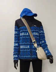 ブルー レタリング フリース