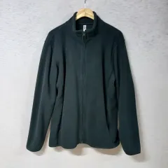 A12-11/UNIREX ブラック タートルネックPOLICE ジップアップ ジャケット メンズXL