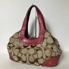 2510-427｜コーチ シグネチャー ハンドバッグ レッド
