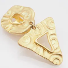 J319 イヤリング 片耳のみ 大ぶり ゴールド スウィング デザイン コスチュームジュエリー