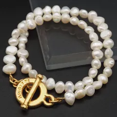 J985 淡水真珠 パール BRIGITTE刻印 ネックレス ゴールド デザイン 6月誕生石