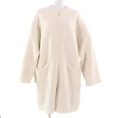 未使用品★HERMES エルメス 23AW 3H2101D4 ウール100％ Hモチーフ ロゴZIP付 ポンチョコート ニットコート オフホワイト 38 イタリア製 未使用品☆HERMES エルメス 23AW 3H2101D4 ウール100％ Hモチーフ ロゴ