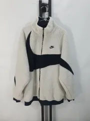 ナイキ ビックスウォッシュ フリース リバーシブル シープスキン ボア ジャケット 白 xxl