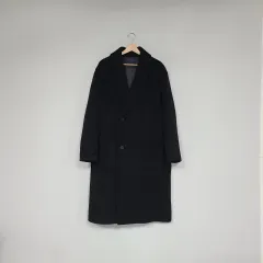 INSILENCE インサイレンス メンズ ウール カシミア ブレンディッド ロング コート ブラック S