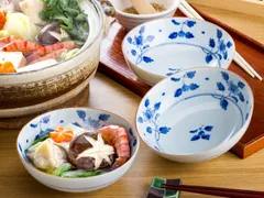 【新品未使用】【美濃焼】　染小花取鉢　【3個組】