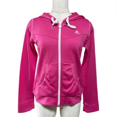 adidas アディダス ジップアップパーカー ピンク CLIMALITE 吸汗速乾 レディース S スポーツ ジム ランニング ヨガ トレーニング