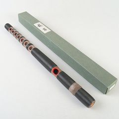 篠笛 五本調子A管 唄物 ドレミ調 黒塗 天地糸巻 CMR5-40 西洋音階 竹