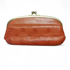 親子がま口財布 長財布 水玉 ドット レディース 本革 財布 日本製 牛革 型押し レザー 親子がま口 がま口財布 がまぐち 二口 丸型 みずたま ロングウォレット 経年変化 メイドインジャパン