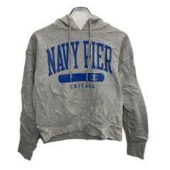 Champion プリントパーカー S ライトグレー チャンピオン プルオーバー フーディー リバースウィーブ 裏起毛 トップス 秋物 a712-5889