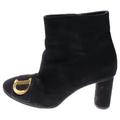 Christian Dior (クリスチャンディオール) 23AW C'EST DIOR スウェードレザー ショートブーツ ブラック レディース