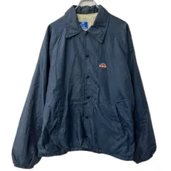 USA製 Champion コーチジャケット L ネイビー チャンピオン スナップボタン ラグラン ワンポイントロゴ アウター 春秋物 a712-5949