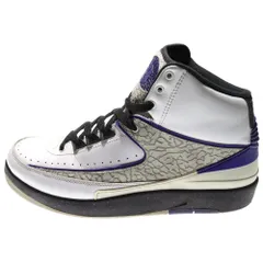 NIKE (ナイキ) AIR JORDAN 2 エアジョーダン 2 ハイ セメント ハイカットスニーカー ホワイト/パープル US9.5/27.5cm 385475-153