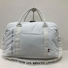7353　TOMMY HILFIGER　トミーヒルフィガー　2way　ボストンバッグ　ショルダーバッグ　キャリーオン　旅行用バッグ　トラベルバッグ　ホワイト　白　レディース　メンズ　ユニセックス　軽量