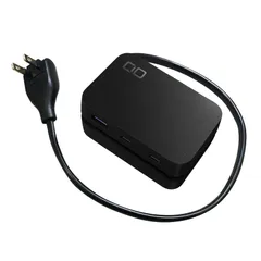 iPhone 17 急速充電 / 小型 AC差込口 16 Type-A Type-C / 合計5口 収納リール付 15 0.5m 延長コード Android 持ち運び 旅行 Macbook 卓上 CABLE iPad in Built Galaxy CUBE