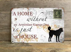 【armenian gampr dog/アルメニアガンプル・ドッグ】 メタルプレート メッセージ 犬 雑貨 グッズ アート ポスター おしゃれ インテリア 壁飾り アンティーク風 25