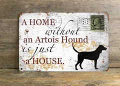 【artois hound/アルトワハウンド】 メタルプレート メッセージ 犬 雑貨 グッズ アート ポスター おしゃれ インテリア 壁飾り アンティーク風 26