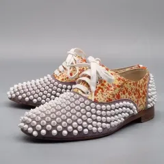 クリスチャンルブタン レディース スパイク ローファー 36 230