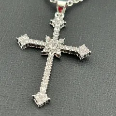 【新品】アクセサリー ネックレス 十字架 デザイン シルバー カラー レディース シンプル◆