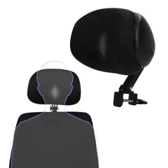 PALTIA ヘッドレスト 後付け 改良モデル オフィスチェア 用 メモリーフォーム 首サポート 高さ 角度 調整 可 クランプ 式 (ブラック)