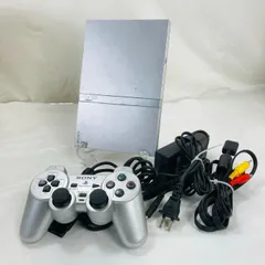  PS2 薄型 プレステ2  プレイステーション2 本体 コントローラ 一式セット Playstation2 SONY  DUALSHOCK2  SCPH-75000 シルバー  動作品