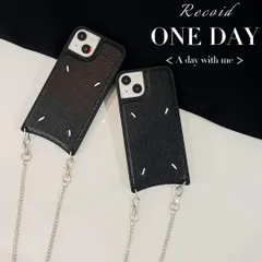 【在庫処分】　在庫限り　新品　iPhone　ケースレザー風　刺繍　チェーンショルダー付