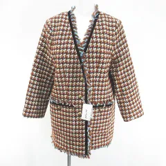 【中古】未使用品 ジルスチュアート JILL STUART 092-3250007 千鳥格子柄 カラーミックスツイードジャケット  S ジルスチュアート JILL STUART 092-3250007 千鳥格子柄 カラーミックス
